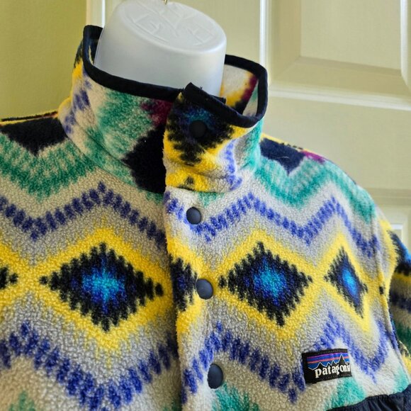 Patagonia Synchilla Snap-T Fleece Pullover Timber Twist Navy Blue Size Small - Picture 10 of 13